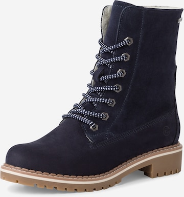 Tamaris Lace Up Ankle Boots in Navy ABOUT YOU