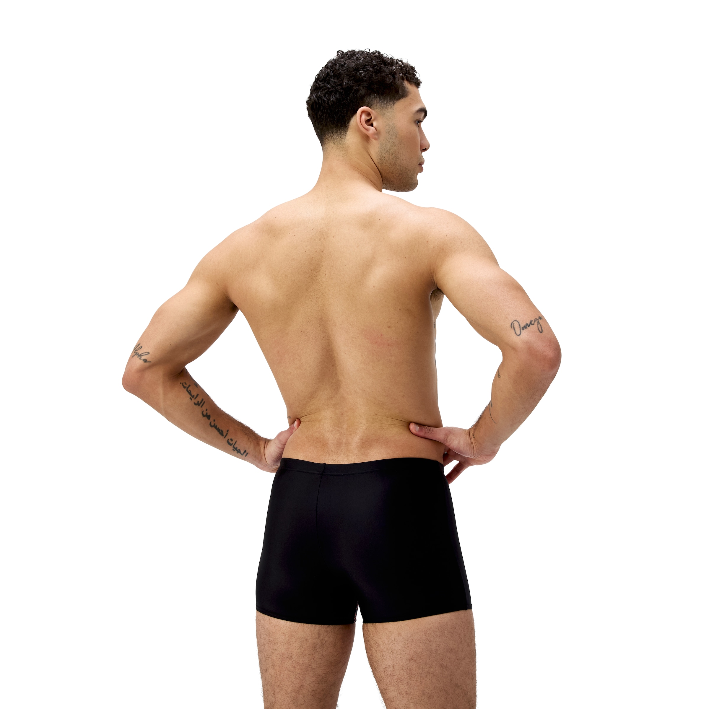 SPEEDO Athletic Swim Trunks in Black