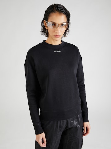 Sweat-shirt Calvin Klein en noir : devant