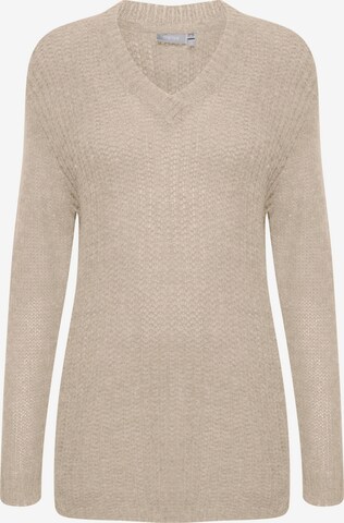 Fransa Sweater 'Bien' in Beige: front