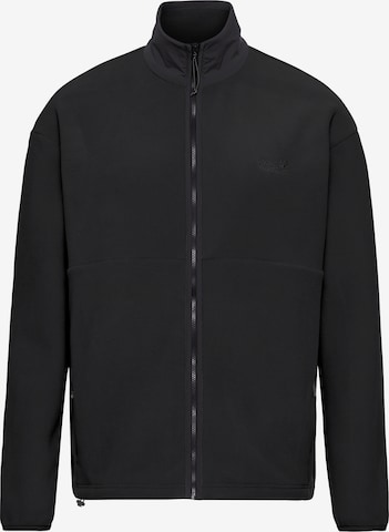 juoda JACK WOLFSKIN Funkcinis flisinis džemperis 'SUMETRO FZ': priekis