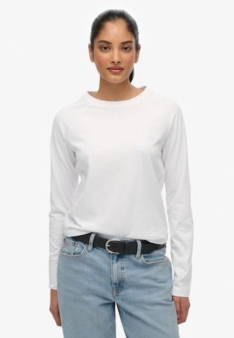 T-shirt 'Essential' Superdry en blanc : devant