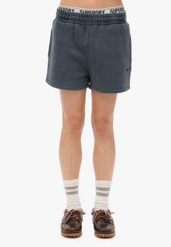 Superdry Regular Broek in Blauw: voorkant