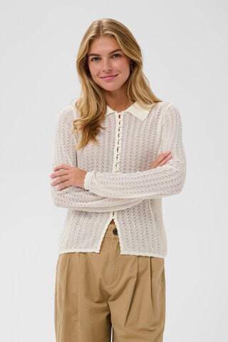 Cardigan 'PorshaSZ' SAINT TROPEZ en blanc : devant