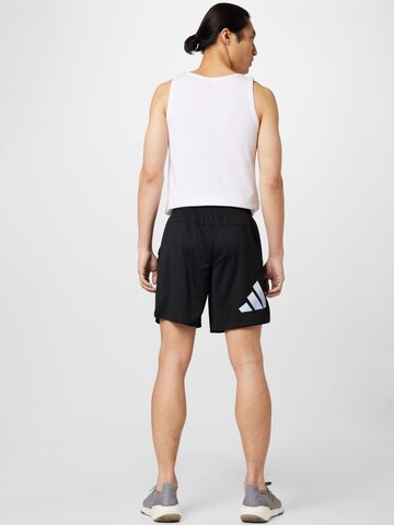 ADIDAS PERFORMANCE Regular Sportshorts 'Run Icons 3 Bar Logo' in Schwarz