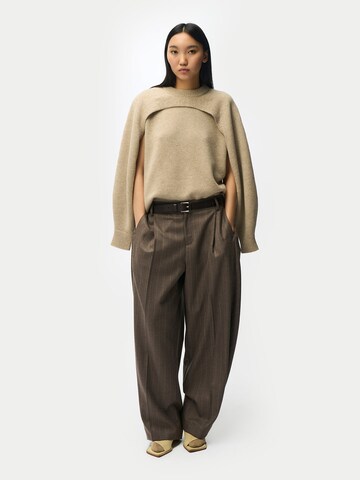 GOBI Cashmere Pullover 'Cashmere Crewneck Twin Set'‌‌‌‌‌‌‌‌‌ in Beige