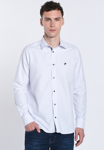 DENIM CULTURE Regular fit Button Up Shirt 'RODRIGO' in White: front