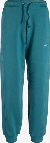 ADIDAS SPORTSWEAR Tapered Workout Pants 'All Szn Fleece' in Green: front