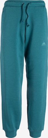 ADIDAS SPORTSWEAR Tapered Workout Pants 'All Szn Fleece' in Green: front