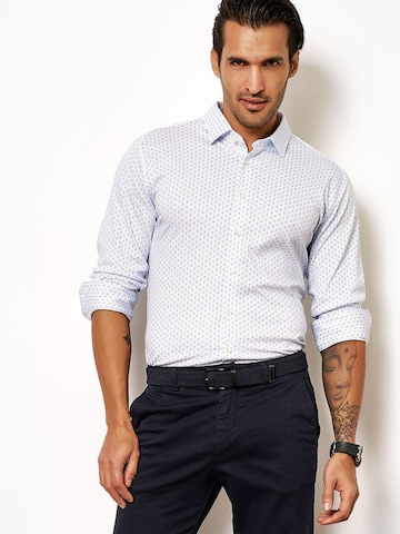 DESOTO Slim fit Button Up Shirt 'Kent' in Blue: front