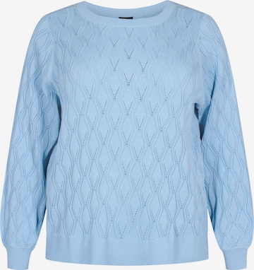 Zizzi Sweater 'Melsa' in Blue: front