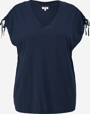 s.Oliver Red Label Plus Blouse in Blauw: voorkant
