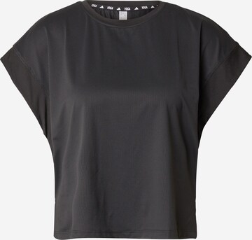 T-shirt fonctionnel 'Studio' ADIDAS PERFORMANCE en noir : devant