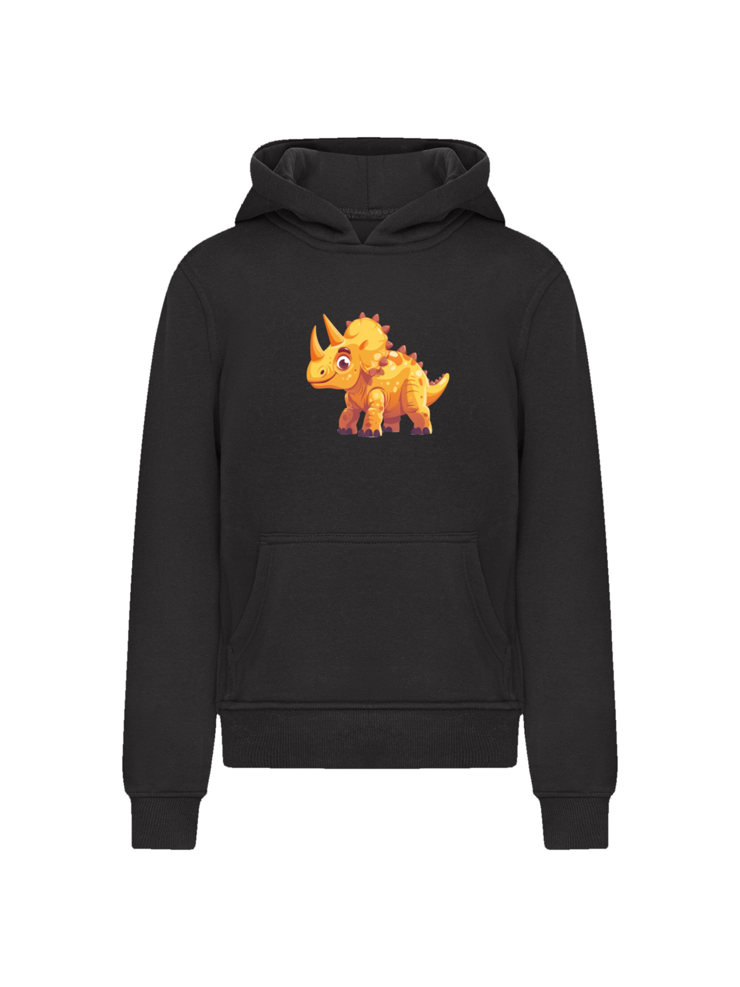 Sweat-shirt 'Süßer Triceratops Dinosaurier' F4NT4STIC en noir : devant