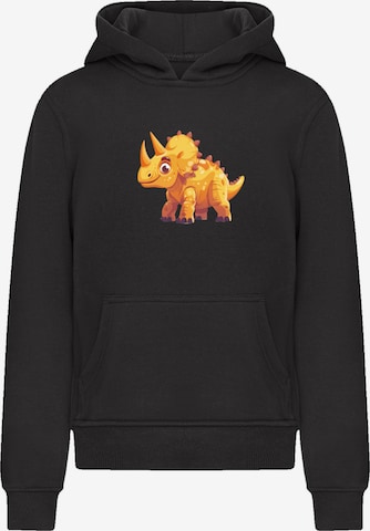 F4NT4STIC Pullover 'Süßer Triceratops Dinosaurier' in Schwarz: Vorderseite