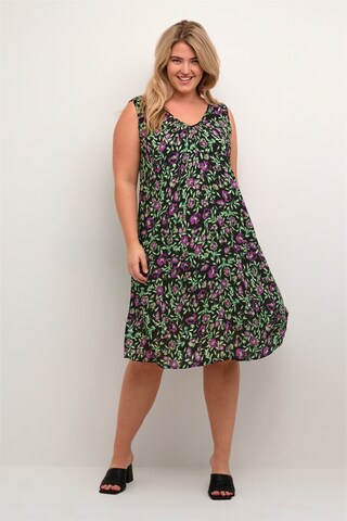 KAFFE CURVE Summer Dress 'Isma' in Black