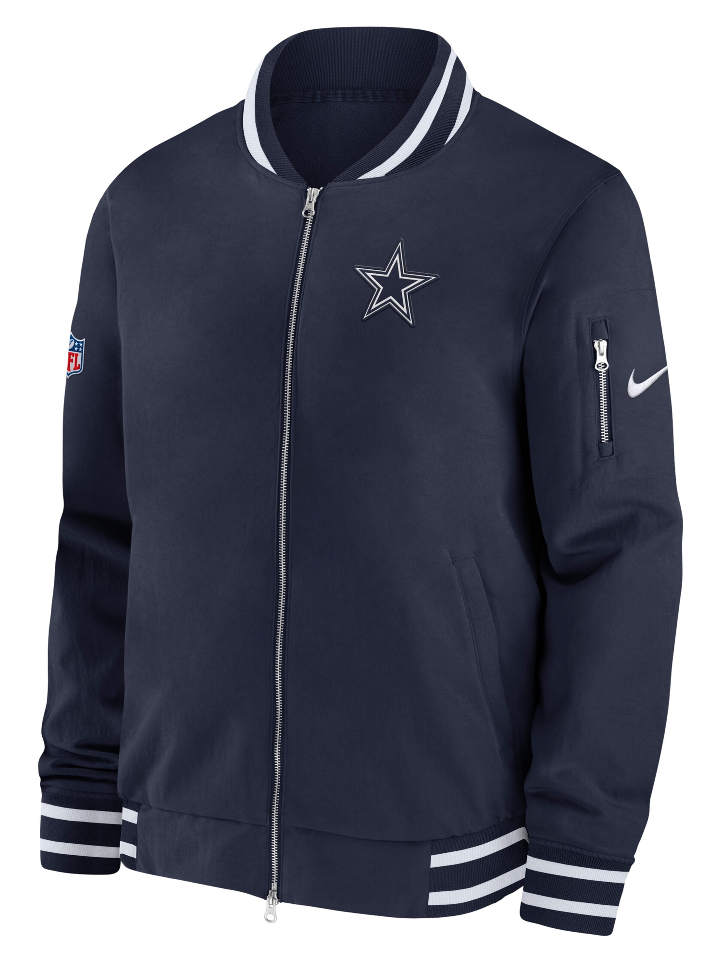 NIKE Sportjacke 'Dallas Cowboys Nike Bomber NFL Jacket'‌‌‌‌‌‌‌ in Blau: Vorderseite