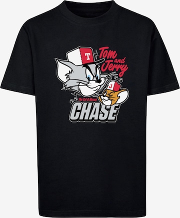 ABSOLUTE CULT Shirt 'Tom And Jerry - Chase' in Zwart: voorkant