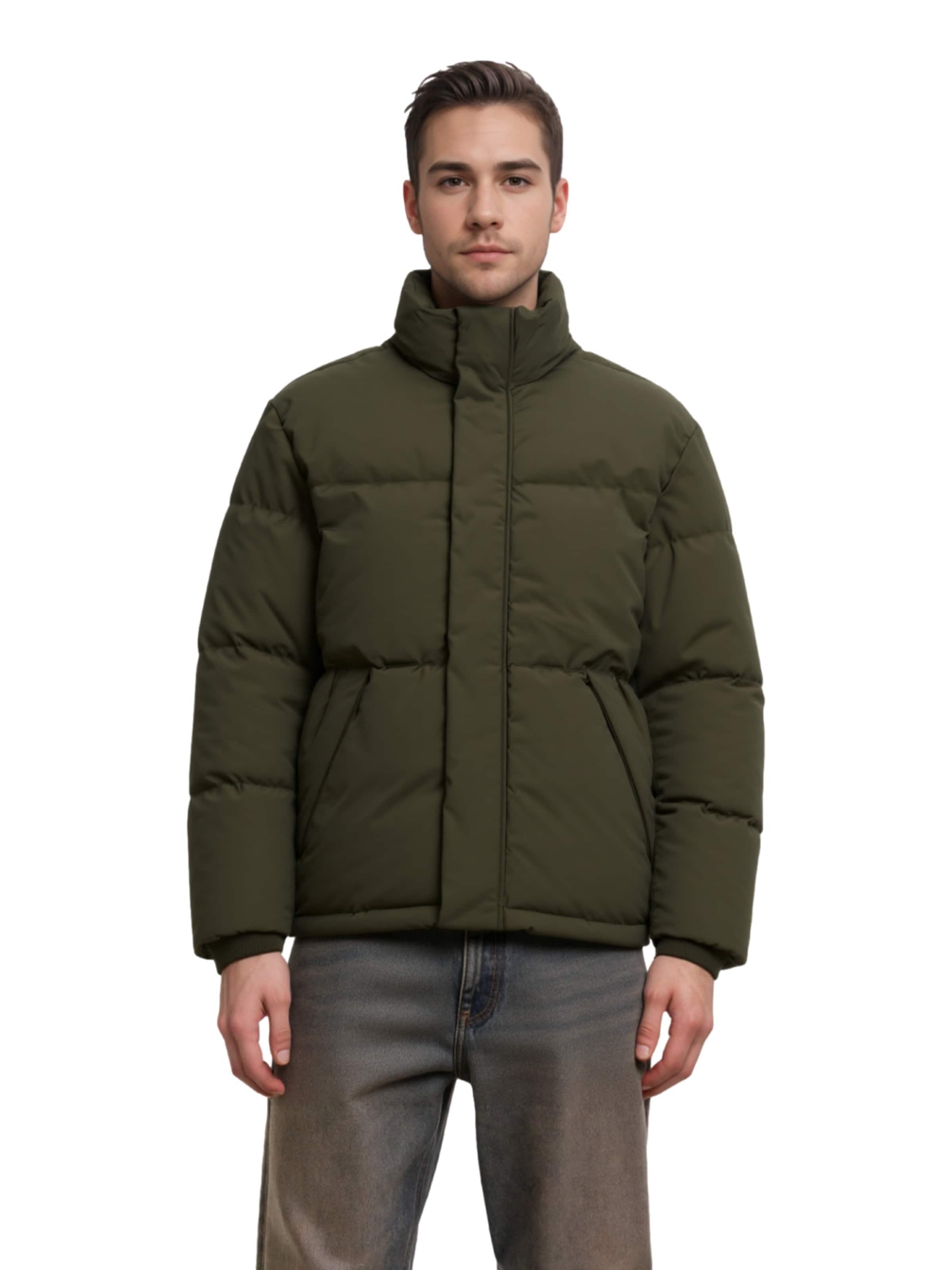Giacca invernale 'JJSoho' di JACK & JONES in verde: frontale
