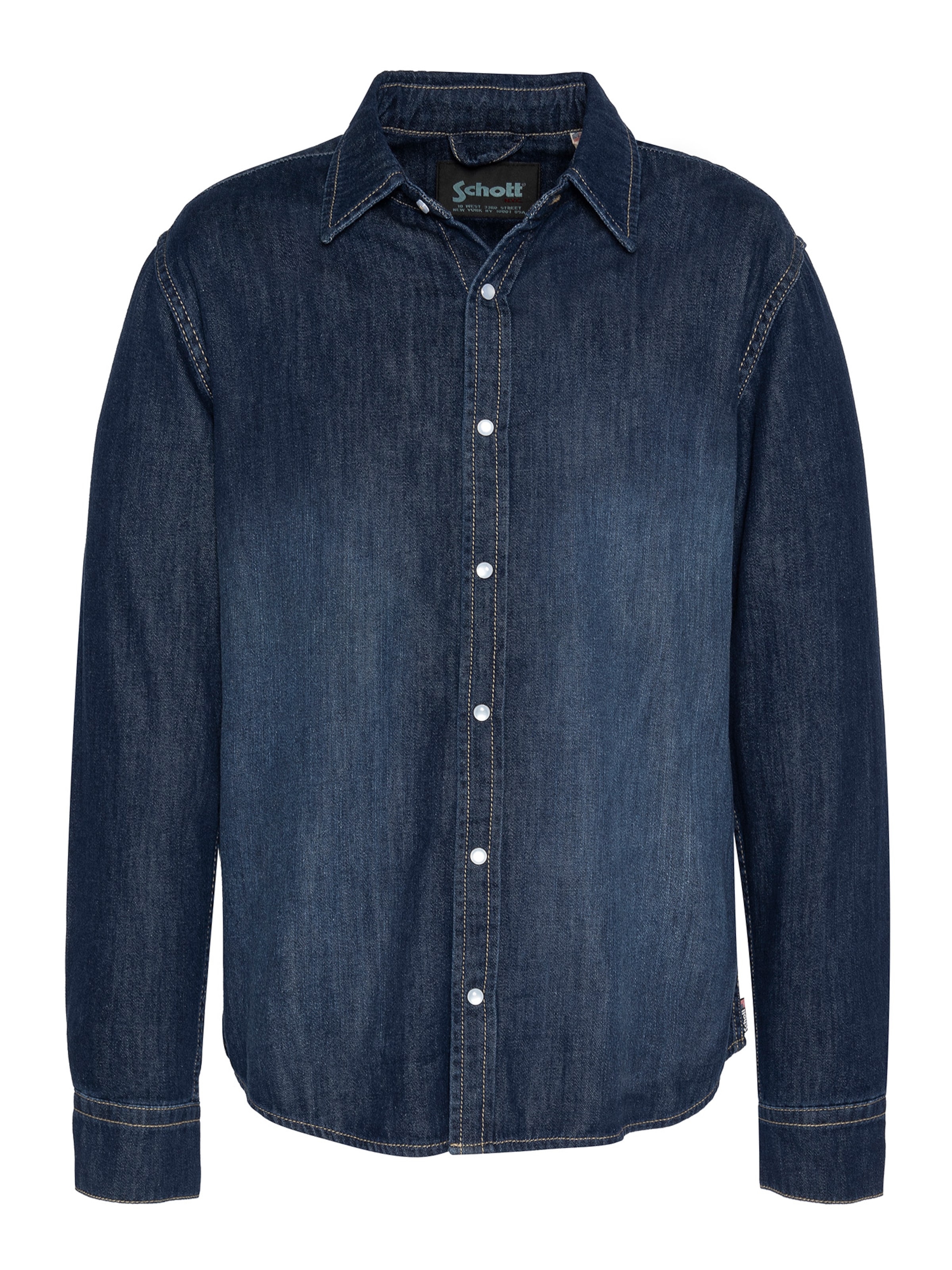 Schott NYC Shirt‌‌‌‌‌ in Blau: Vorderseite