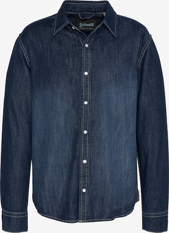 Schott NYC Shirt in Blau: Vorderseite
