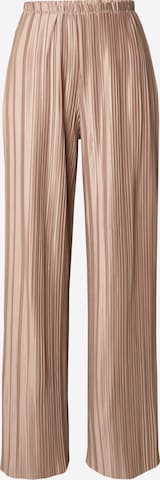 Misspap - Pierna ancha Pantalón en beige: frente