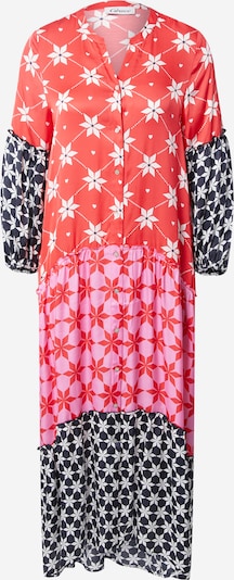 Rochie tip bluză Grace pe bleumarin / roz deschis / roșu deschis / alb, Vizualizare produs