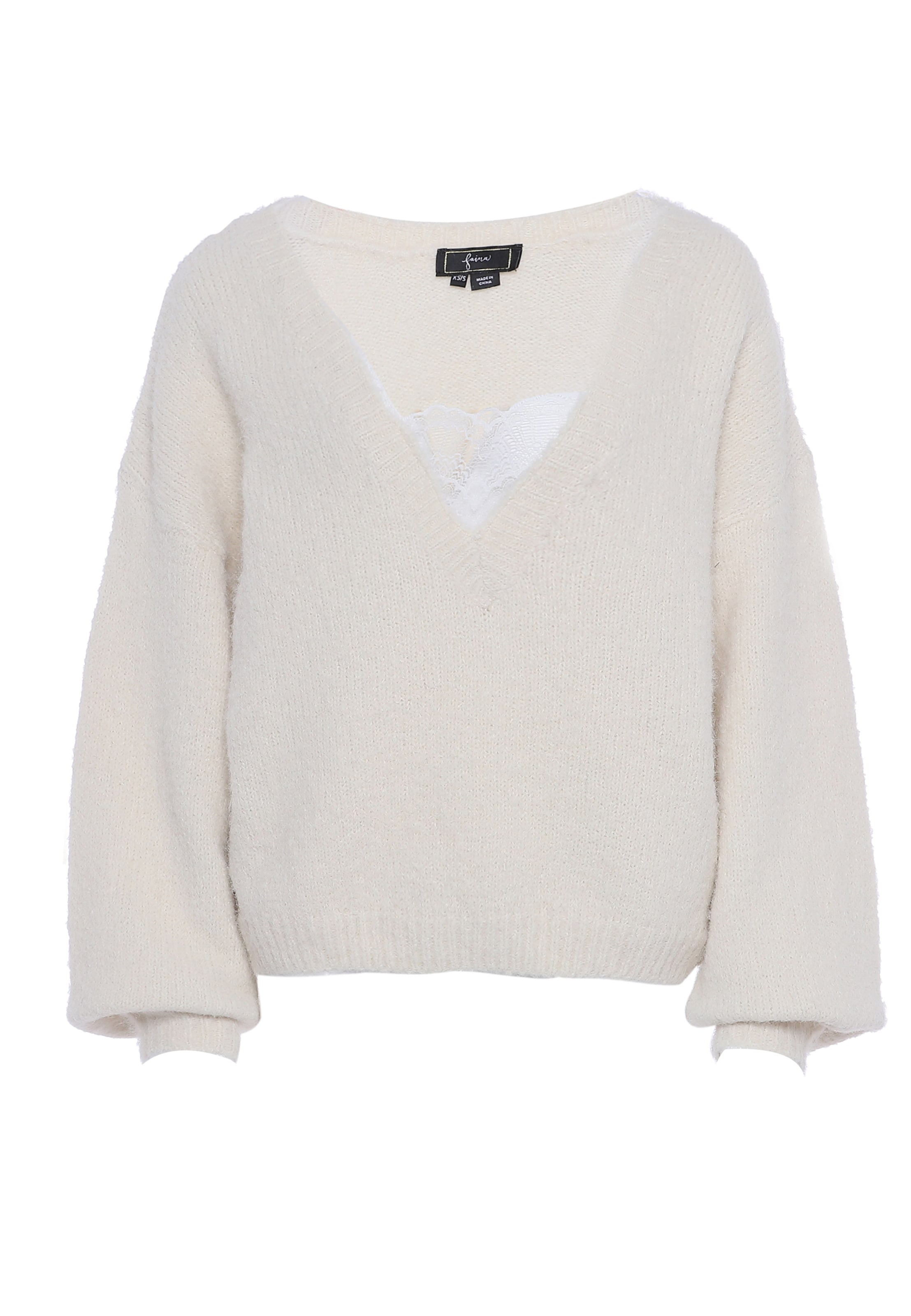 faina Tröja i vit: framsida