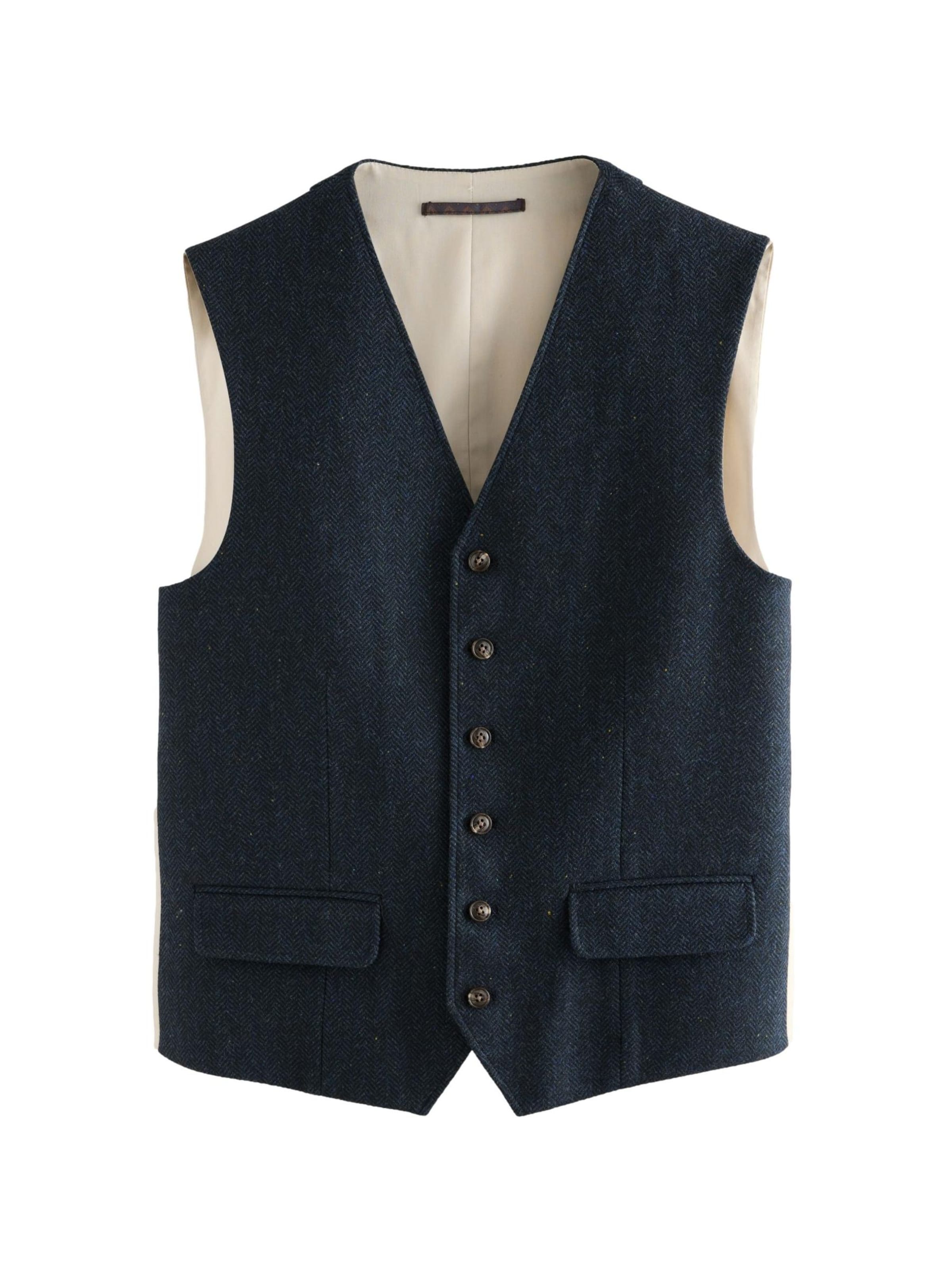 Next - Chaleco para traje en azul: frente