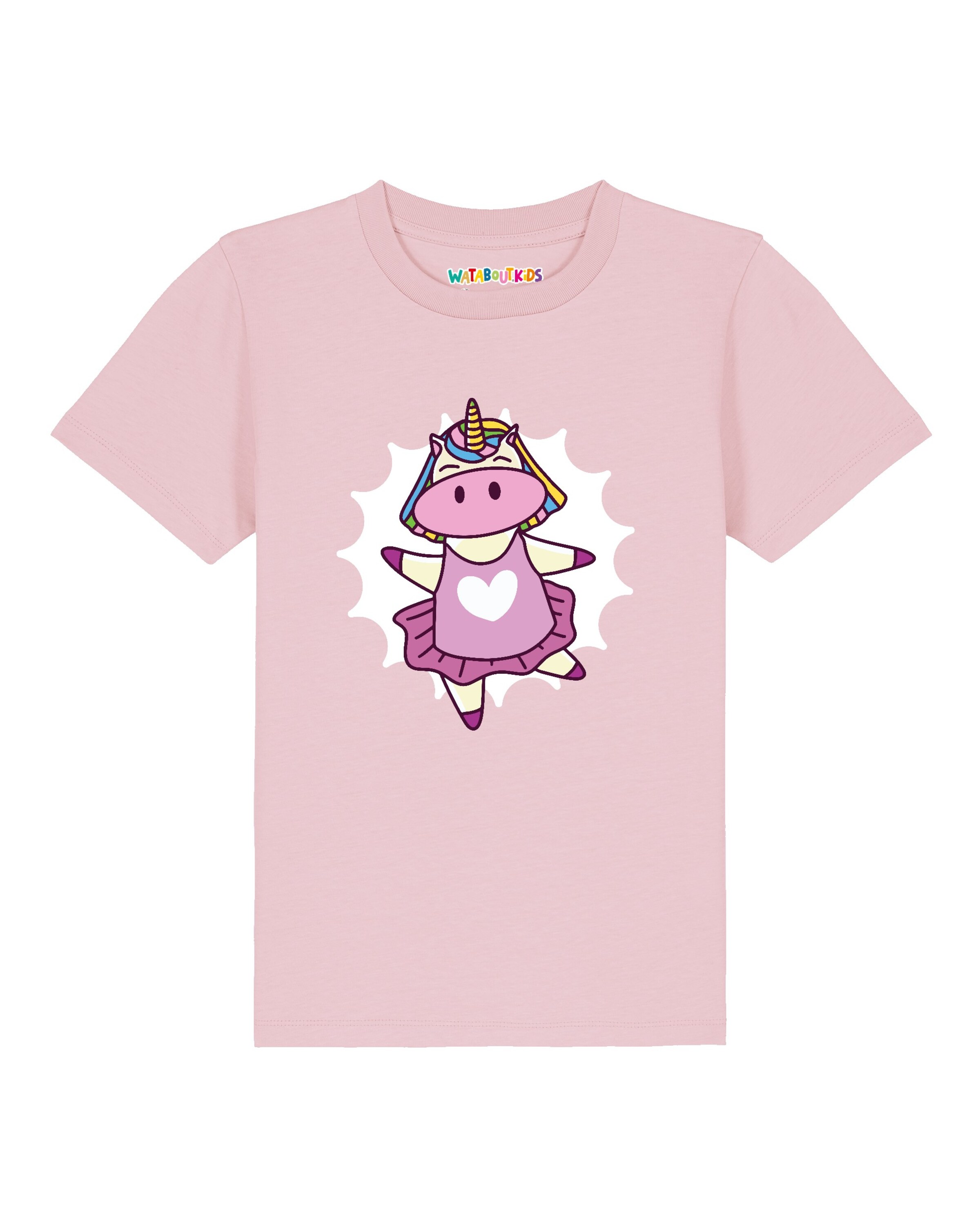 Maglietta 'Ballett Unicorn' di watabout.kids in rosa: frontale