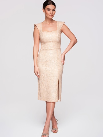 Ombre Aftonklänning i beige: framsida