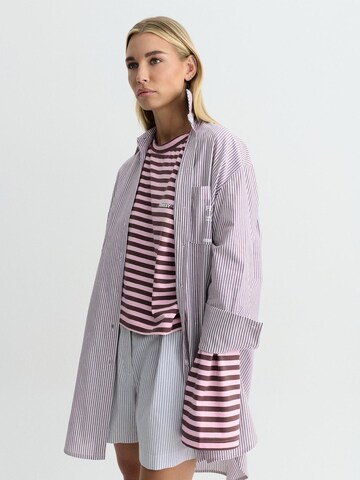 FEMSSY Tunika 'TUNIC STRIPE DRESS BLUE' i lilla