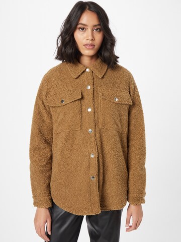 Urban Classics Between-Season Jacket in Brown: front