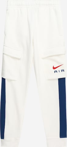 Nike Sportswear Дънки Tapered Leg Панталон 'AIR' в бяло: отпред