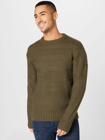 INDICODE JEANS Sweater 'Shores' in Green: front