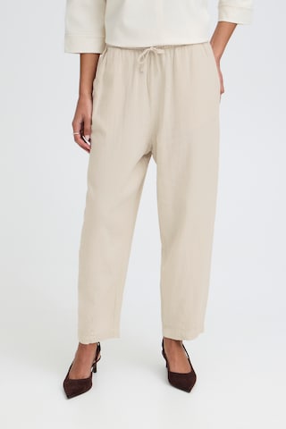ICHI Wide Leg Hose in Beige