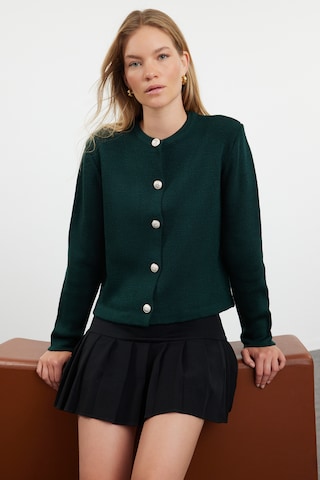 Trendyol Gebreid vest in Groen: voorkant