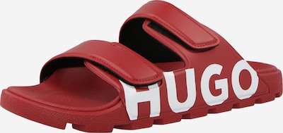 Šlepetės 'Evander' iš HUGO, spalva – raudona / balta, Prekių apžvalga