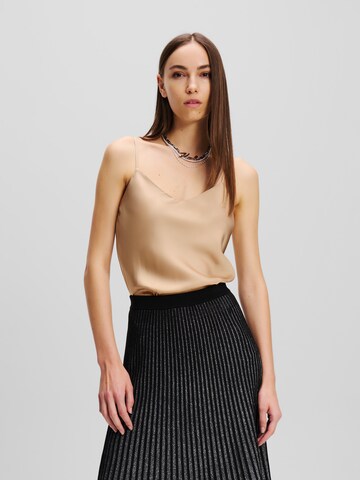 Haut 'Camisole' Karl Lagerfeld en beige : devant