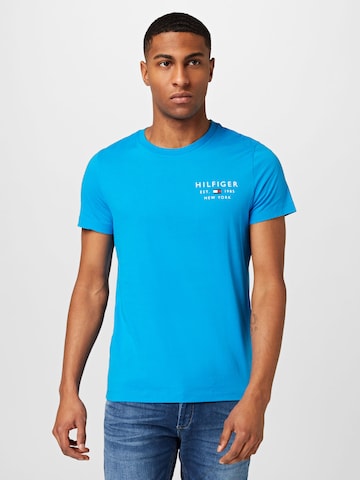 mėlyna TOMMY HILFIGER Marškinėliai 'BRAND LOVE': priekis
