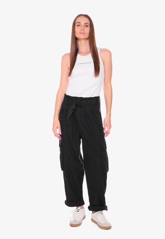 Loosefit Pantalon cargo 'Ambroise' Le Temps Des Cerises en noir : devant