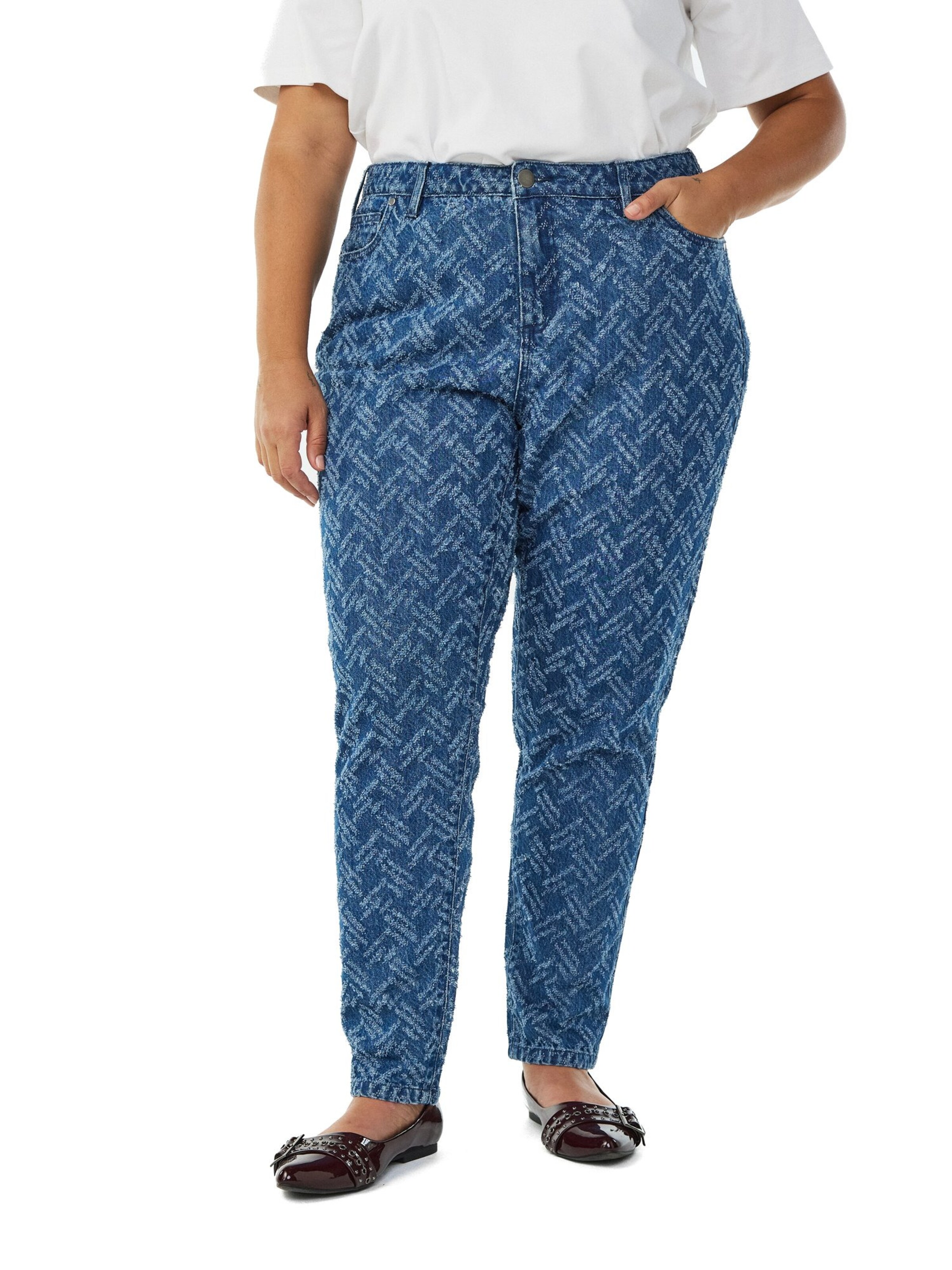 Loosefit Jeans 'Mille' di Zizzi in blu: frontale