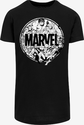 F4NT4STIC T-Shirt 'Marvel Comics Logo Character Infill' in Schwarz: predná strana