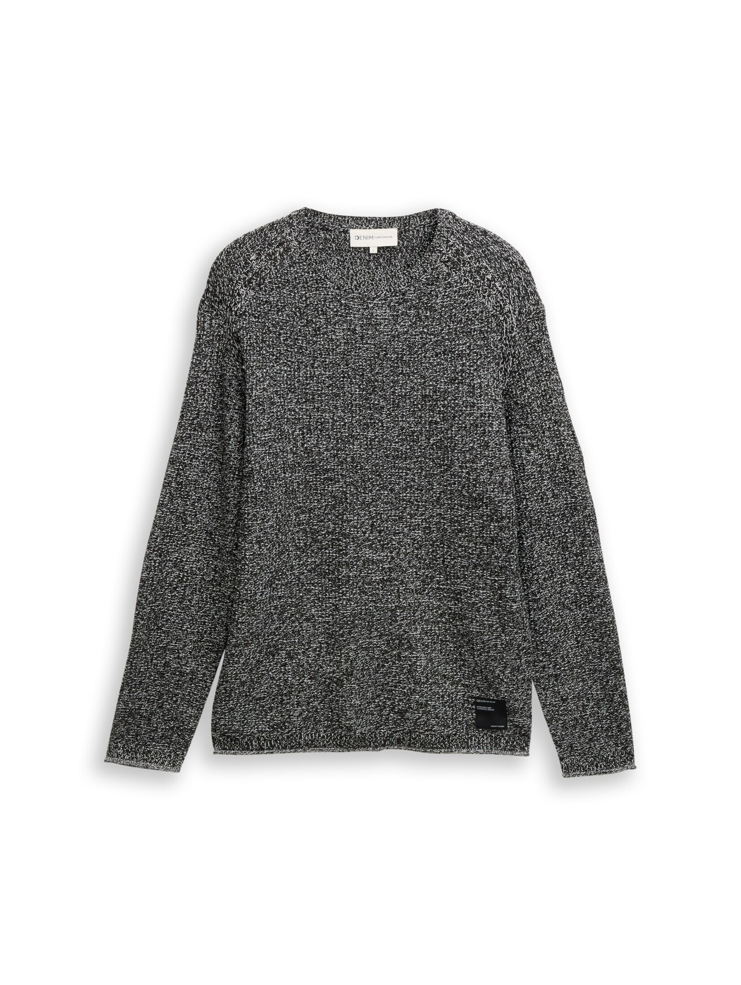 TOM TAILOR DENIM Sweater in Grey: front