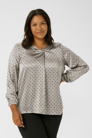 KAFFE CURVE Blouse 'Lena' in Grey: front