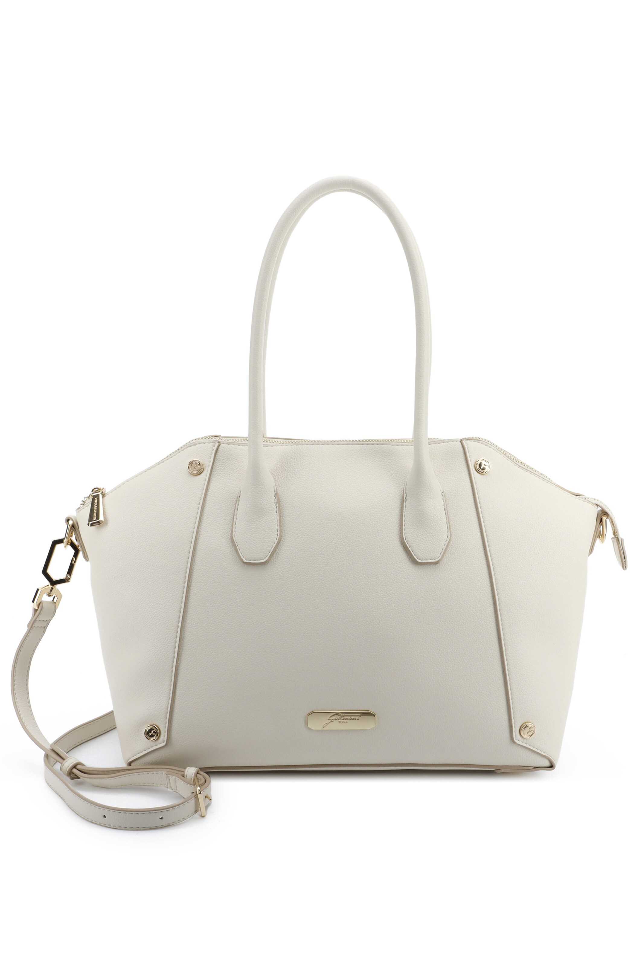 Gattinoni Crossbody Bag 'Roomy Bowling' in White: front