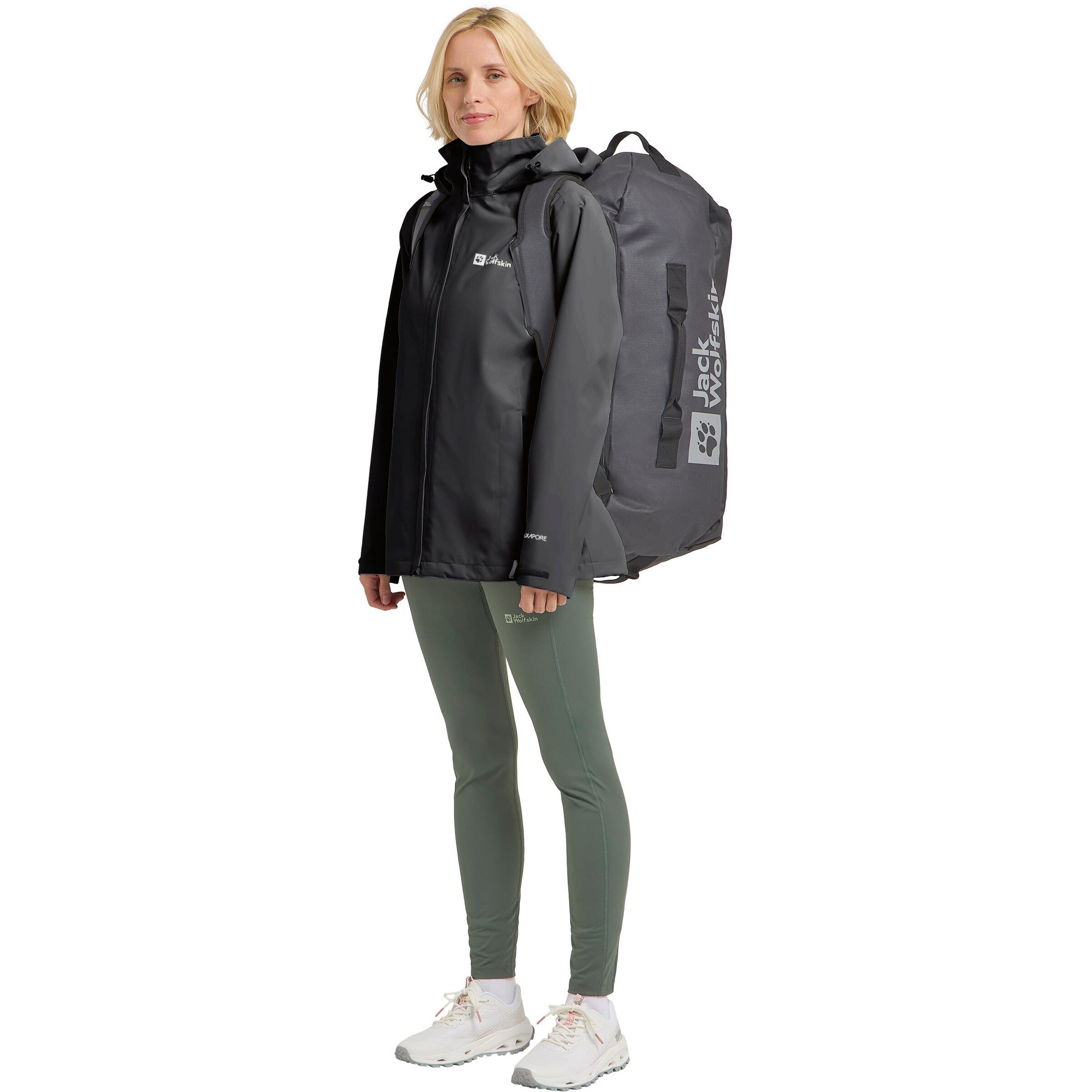 JACK WOLFSKIN Outdoor Jacket 'Trailtime' in Black