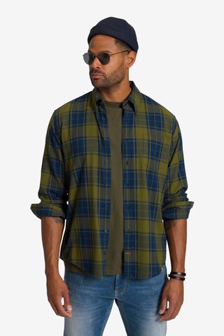STHUGE Regular fit Button Up Shirt in Blue: front