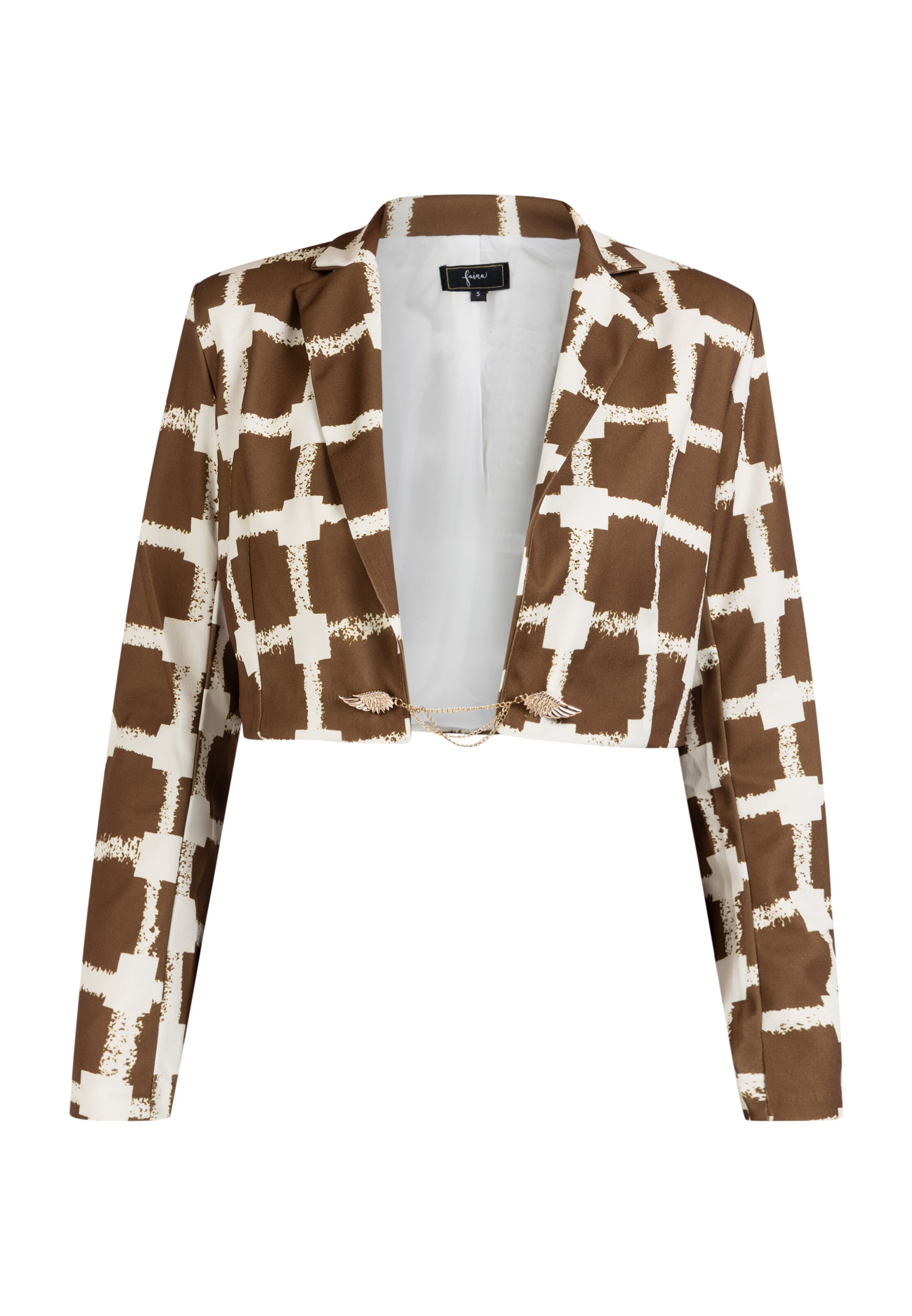 faina - Blazer em castanho: frente