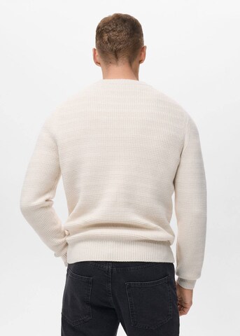 MANGO MAN Pullover 'Canut' in Weiß